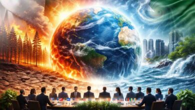 Global climate crisis 2026 showing wildfire flood storm and extreme weather impact worldwide