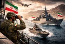 Iran Strait of Hormuz security 2026 naval patrol ships and surveillance drone monitoring oil route