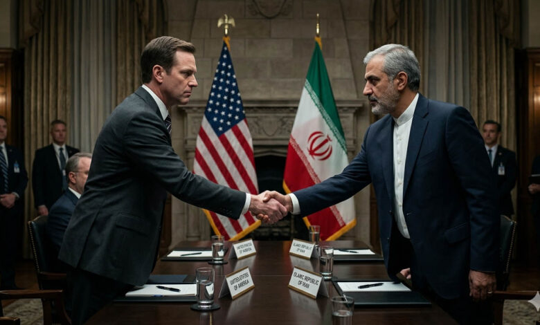 US Iran talks 2026 showing diplomatic meeting and discussion on global strategy