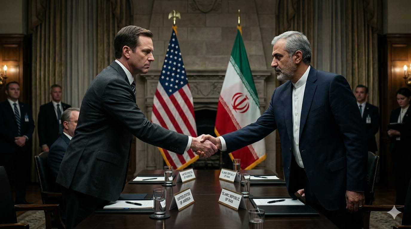 US Iran talks 2026 showing diplomatic meeting and discussion on global strategy