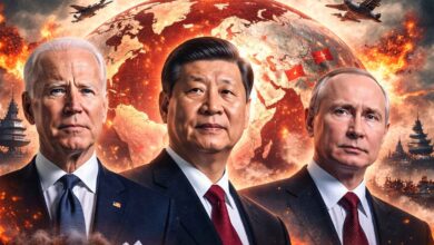 global political tensions 2026 concept showing world leaders, conflict map and international relations crisis