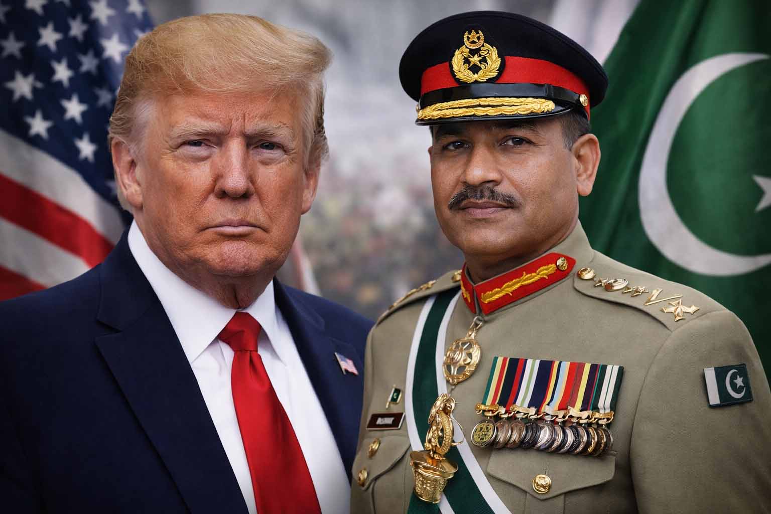 Asim Munir global role 2026 showing Pakistan Army Chief with Donald Trump during international diplomacy and US Iran peace efforts