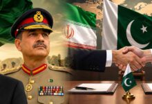 Pakistan Iran US talks 2026 showing diplomatic handshake with flags of Pakistan Iran and USA along with Shehbaz Sharif and Field Marshal Asim Munir in background