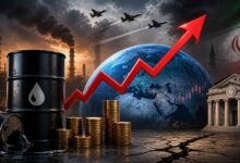 Iran war impact 2026 showing rising oil prices and global economic pressure
