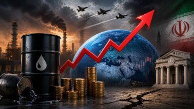Iran war impact 2026 showing rising oil prices and global economic pressure