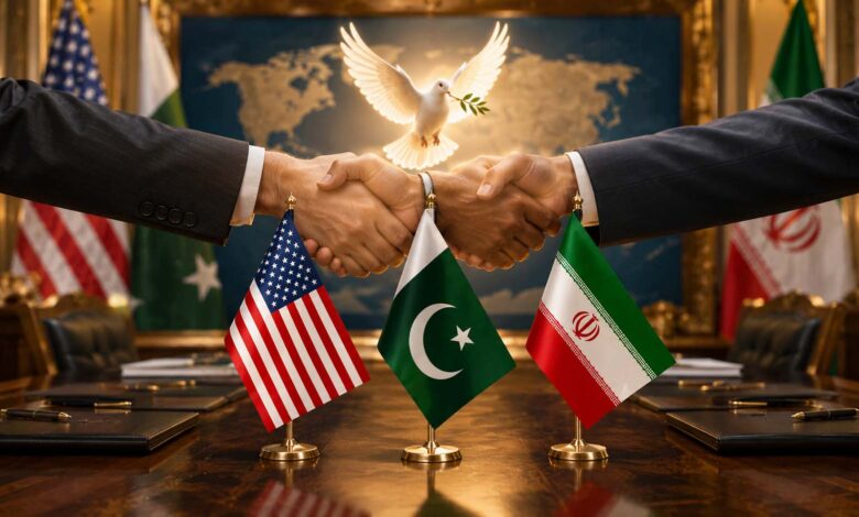 US Pakistan Iran ceasefire talks 2026 showing diplomatic meeting and negotiation process