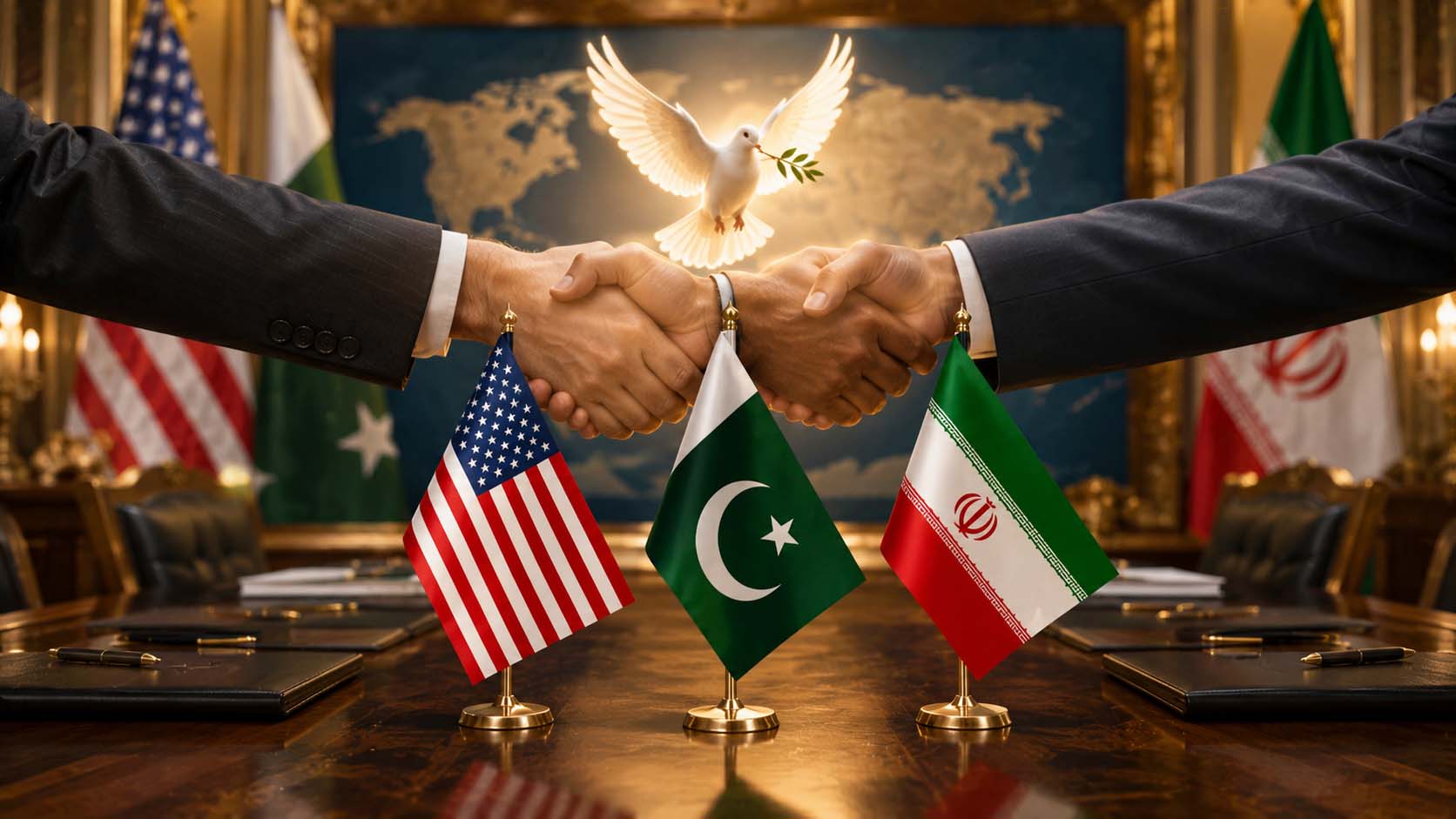 US Pakistan Iran ceasefire talks 2026 showing diplomatic meeting and negotiation process