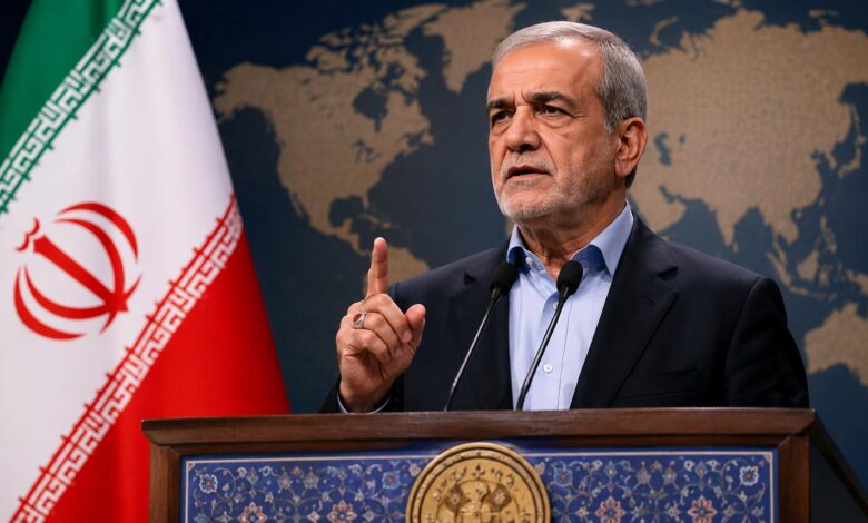 Masoud Pezzekian Iran warning 2026 during speech on US-Iran diplomatic tensions