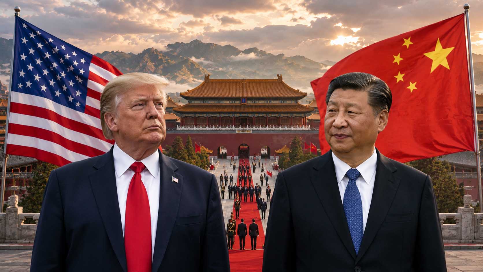 Trump China visit 2026 showing diplomatic talks between US, China, and Iran