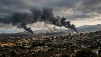 Smoke rises after reported Israeli strikes in southern Lebanon amid regional tensions