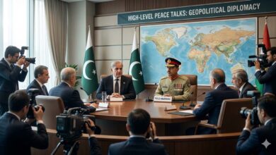 Rana Sanaullah discussing Pakistan Peace Diplomacy and regional stability during a media briefing