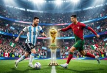 FIFA World Cup 2026 featuring football players and the official tournament atmosphere