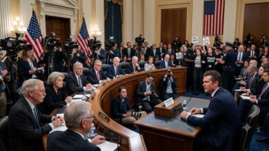 US Defense Secretary Pete Hegseth testifying before the Senate Appropriations Committee during a hearing on Pentagon funding and Middle East operations.