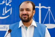 Jamaat-e-Islami Secretary General Amir-ul-Azeem during an official party event in Pakistan.