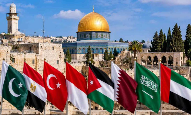 Al-Aqsa Mosque in Jerusalem as eight countries issue a joint statement regarding recent developments at the holy site.