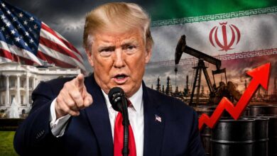 US President Donald Trump speaking to reporters after a meeting while discussing US-Iran relations and the Iran MOU.