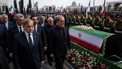 Pakistan Prime Minister Shehbaz Sharif and foreign delegations arriving in Tehran for Ayatollah Ali Khamenei's funeral ceremony